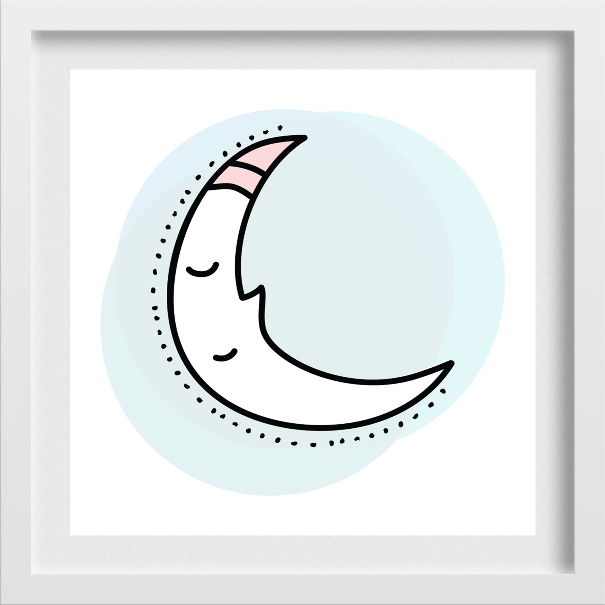Moon Painting - Meri Deewar 1 : 1 Square Premium Wall Art Canvas by MeriDeewar