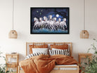 Moonlight Seven Horses Vastu Painting - Meri Deewar 3 : 2 Horizontal Premium Wall Art Canvas by MeriDeewar