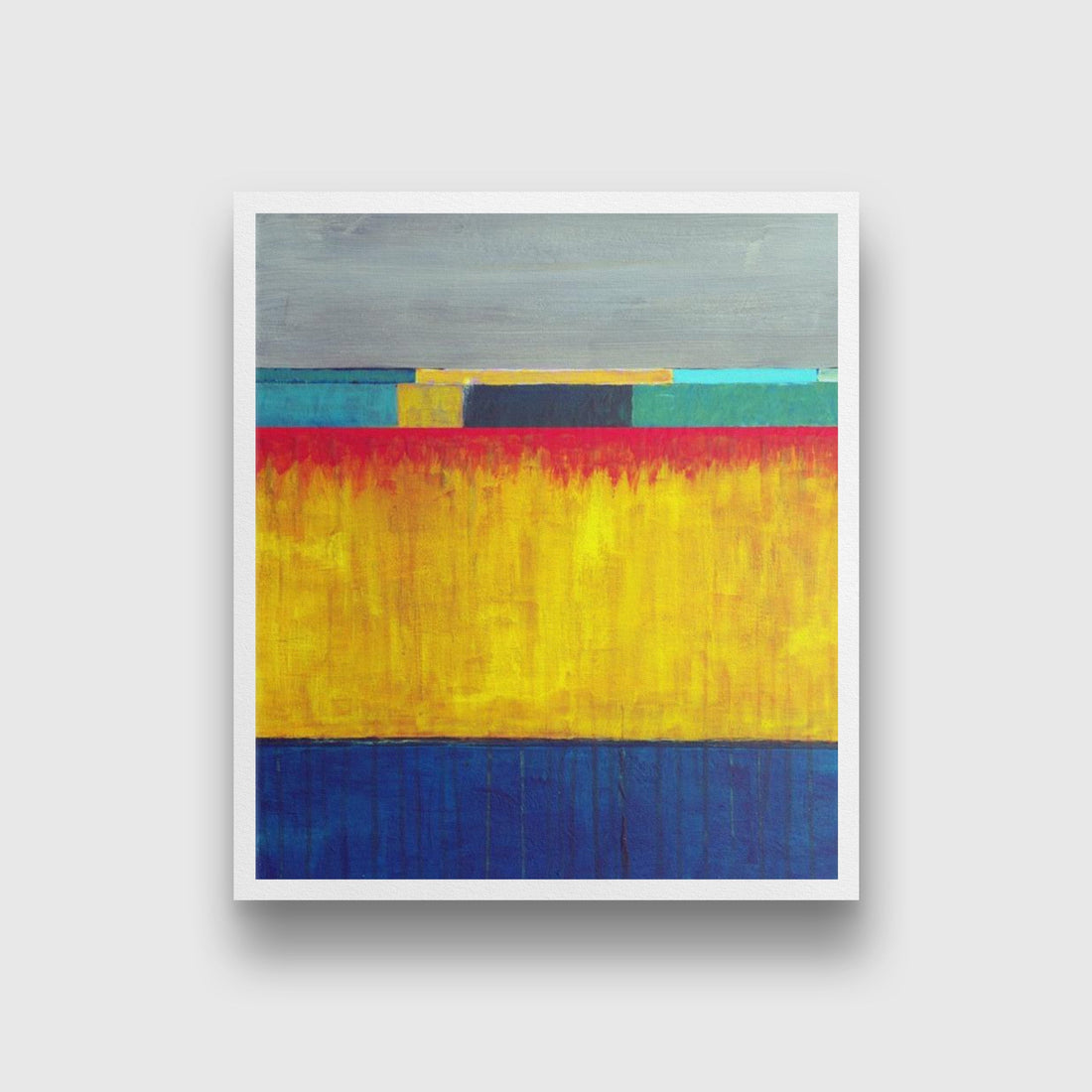 Morden Abstract Painting - Meri Deewar 1 : 1 Square Premium Wall Art Canvas by MeriDeewar