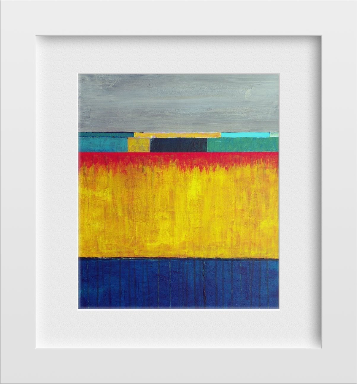 Morden Abstract Painting - Meri Deewar 1 : 1 Square Premium Wall Art Canvas by MeriDeewar
