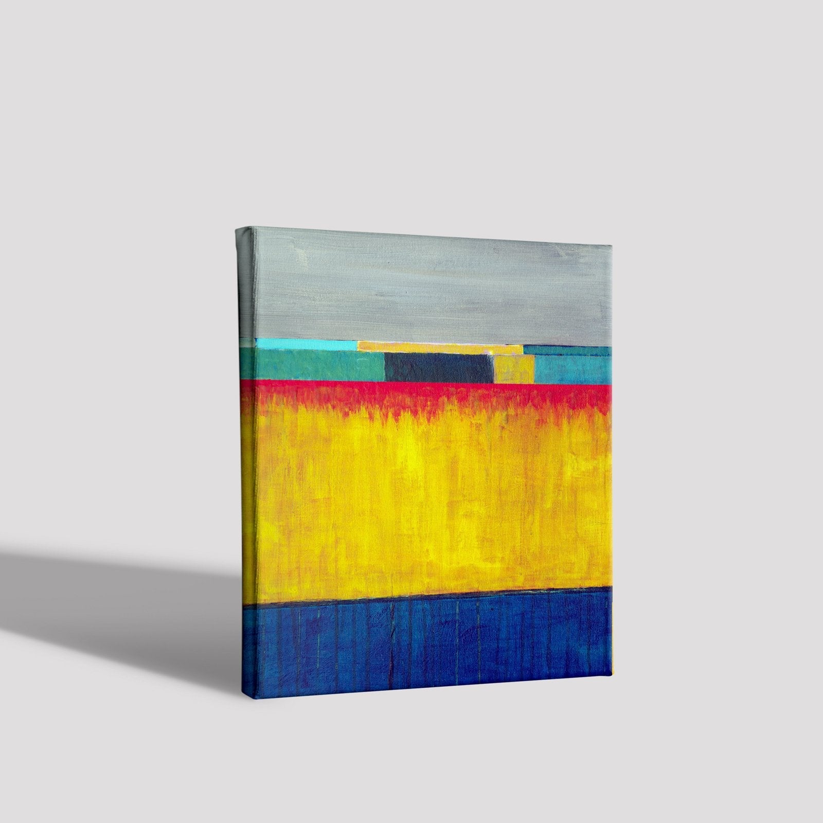 Morden Abstract Painting - Meri Deewar 1 : 1 Square Premium Wall Art Canvas by MeriDeewar