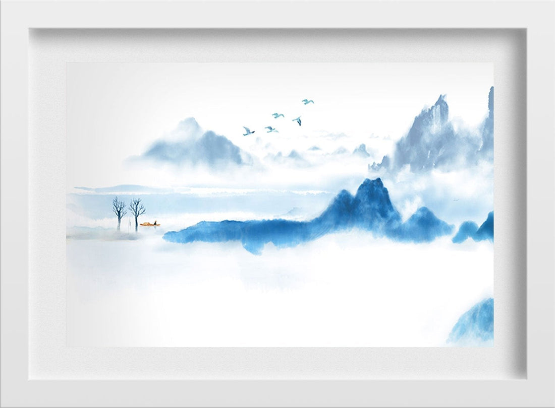 Morning Mist Painting - Meri Deewar 3 : 2 Horizontal Premium Wall Art Canvas by MeriDeewar