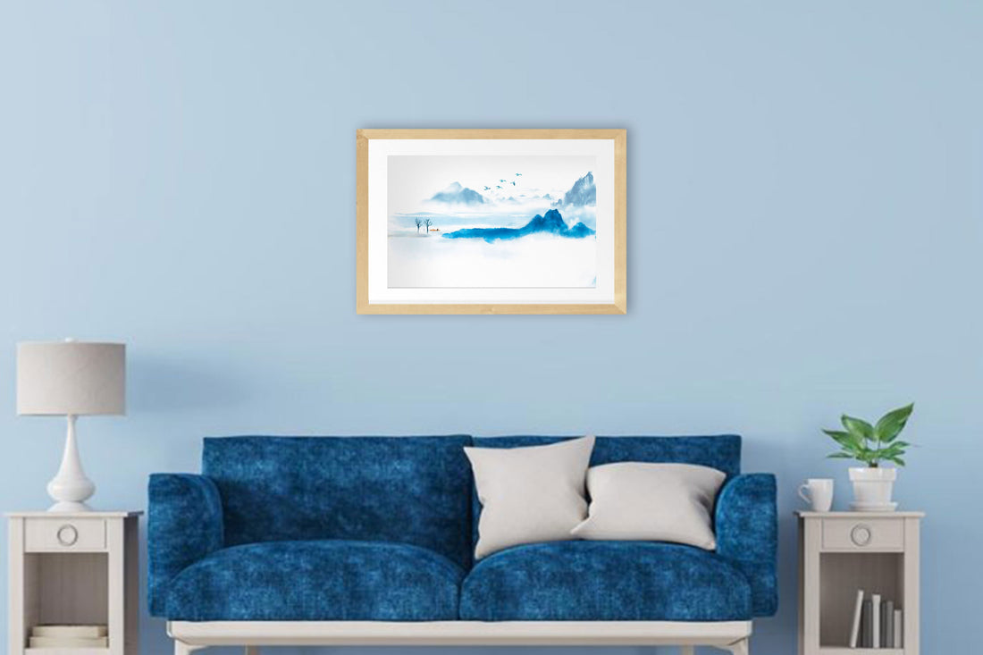 Morning Mist Painting - Meri Deewar 3 : 2 Horizontal Premium Wall Art Canvas by MeriDeewar