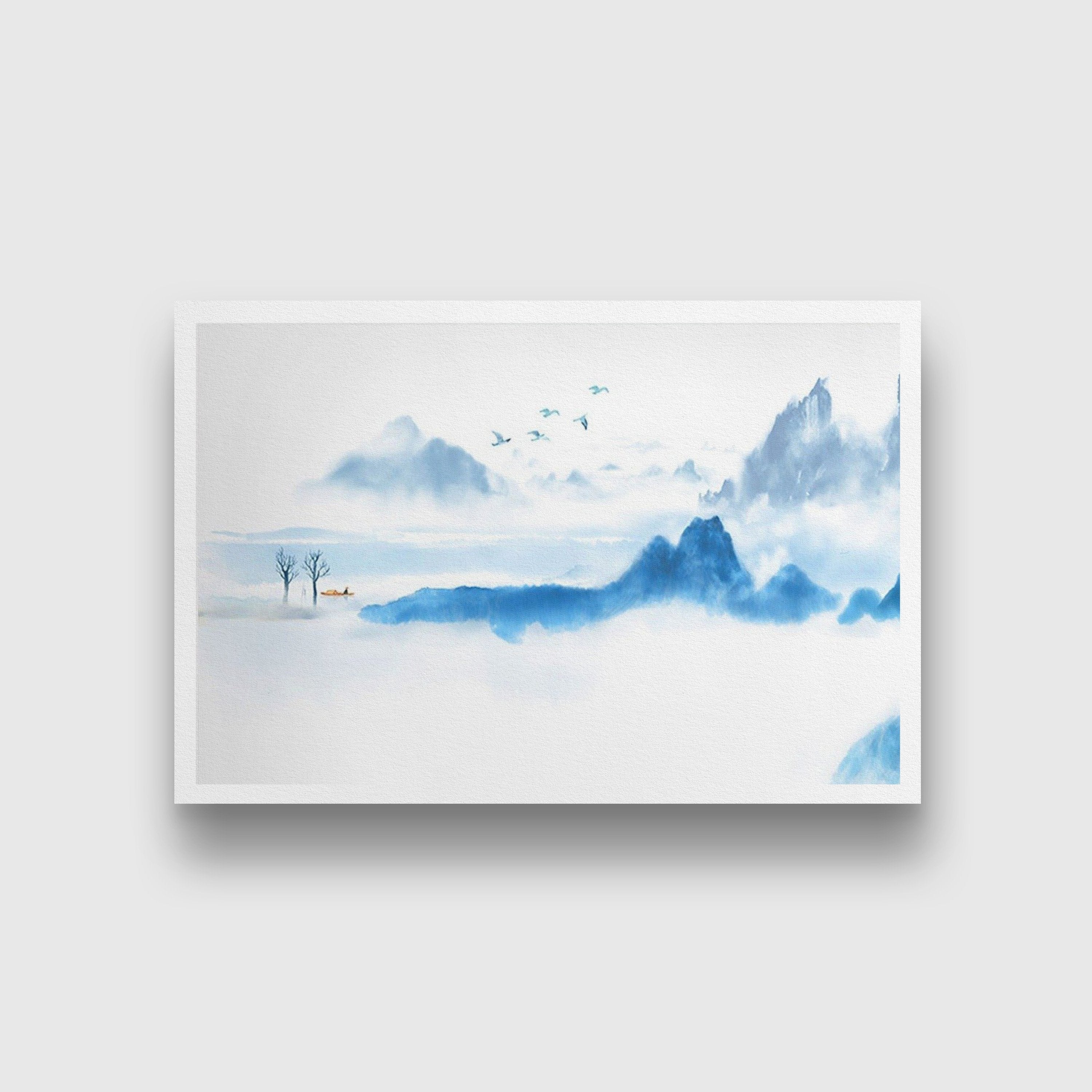 Morning Mist Painting - Meri Deewar 3 : 2 Horizontal Premium Wall Art Canvas by MeriDeewar