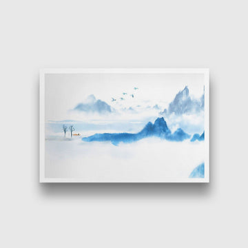 Morning Mist Painting - Meri Deewar 3 : 2 Horizontal Premium Wall Art Canvas by MeriDeewar