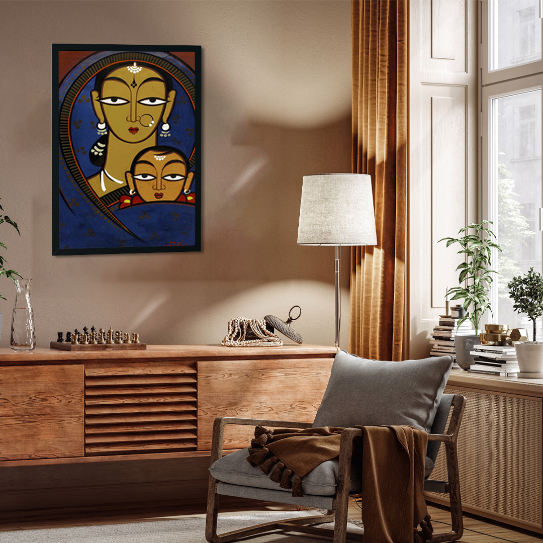Mother and Child Painting 2 : 3 Vertical Premium Wall Art Canvas by MeriDeewar