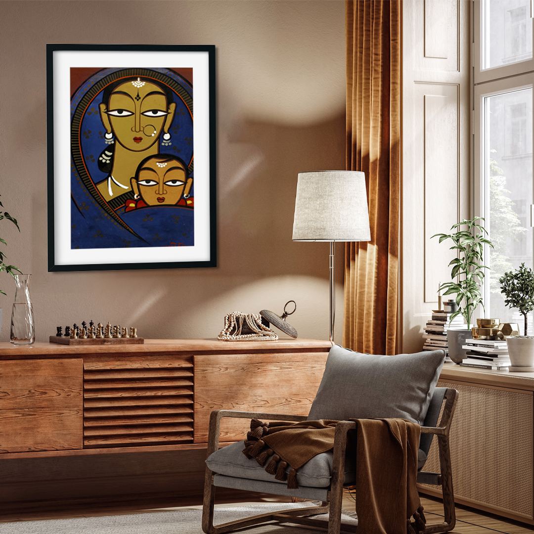 Mother and Child Painting 2 : 3 Vertical Premium Wall Art Canvas by MeriDeewar