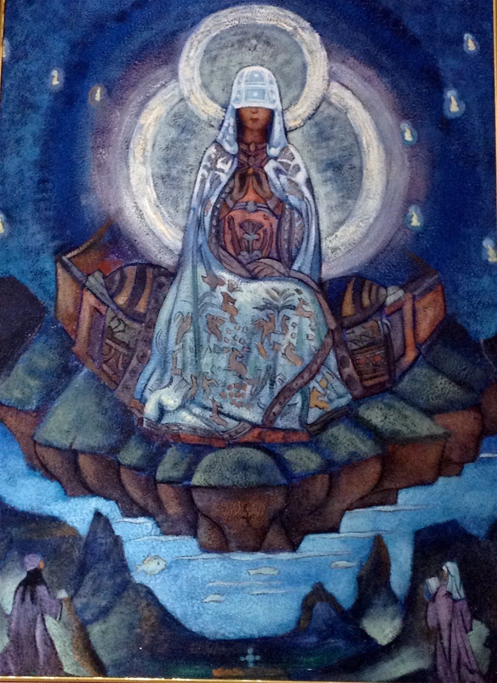 Mother of the world Painting - Meri Deewar 3 : 4.2 Vertical Premium Wall Art Canvas by MeriDeewar