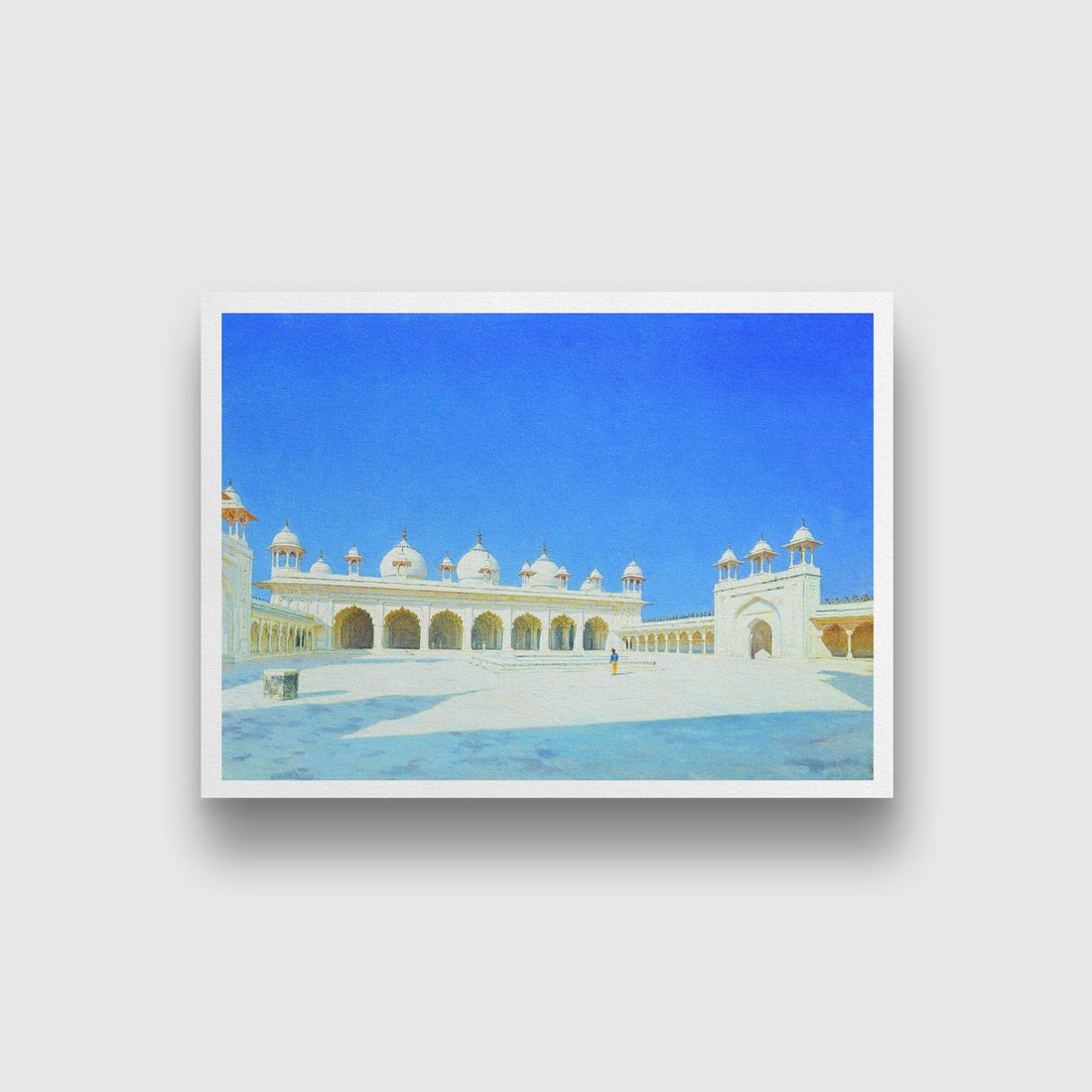 Moti masjid pearl mosque agra Painting - Meri Deewar 4 : 3 Horizontal Premium Wall Art Canvas by MeriDeewar