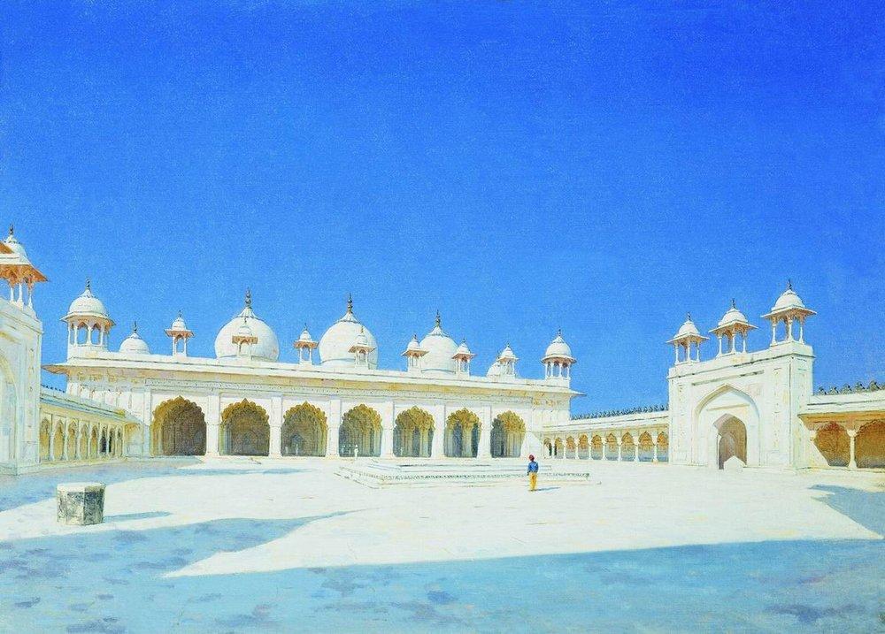 Moti masjid pearl mosque agra Painting - Meri Deewar - MeriDeewar