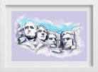 Mount Rushmore Illustration Painting - Meri Deewar 3 : 2 Horizontal Premium Wall Art Canvas by MeriDeewar