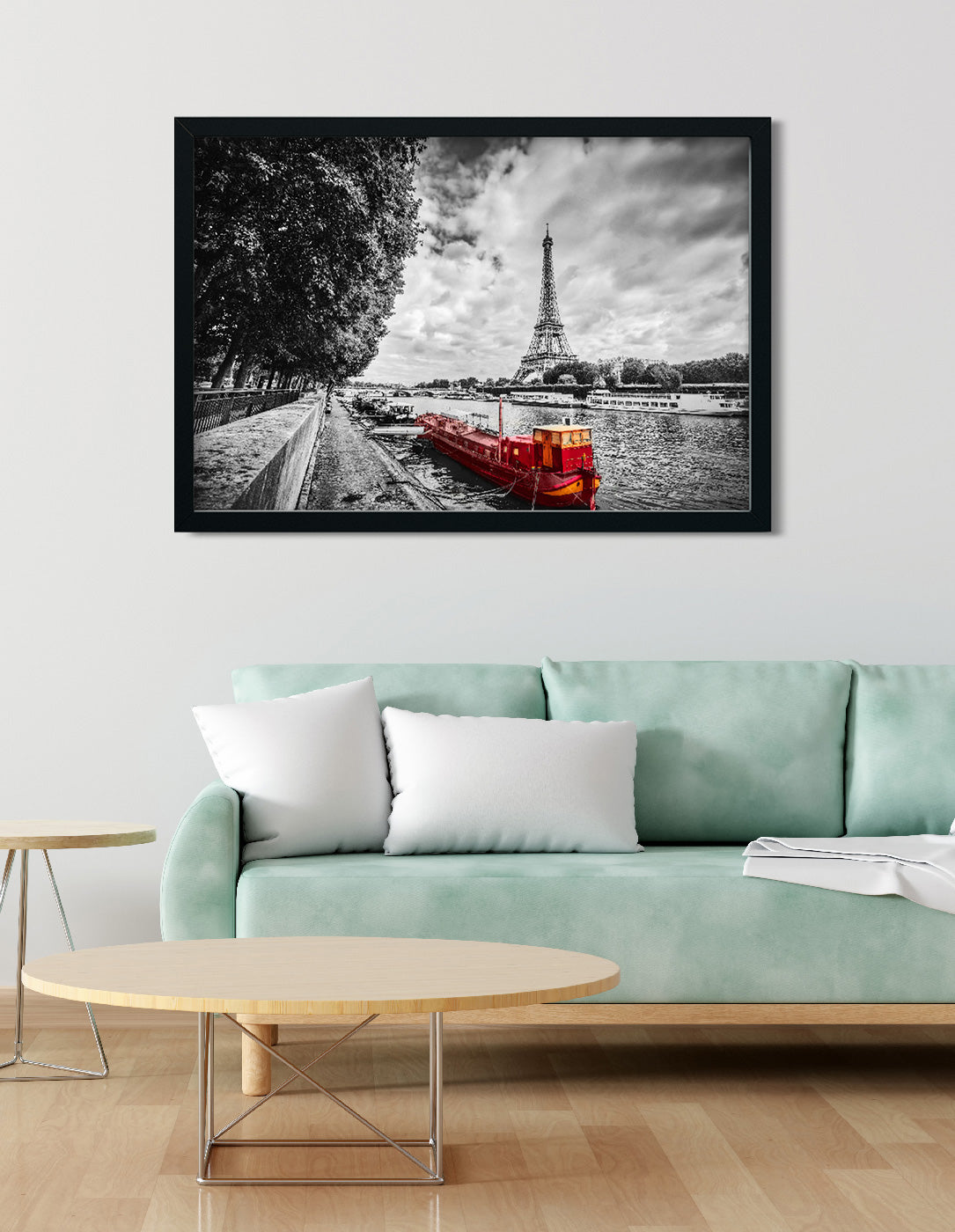 Mural Paris Eiffel Tower Painting 3 : 2 Horizontal Premium Wall Art Canvas by MeriDeewar