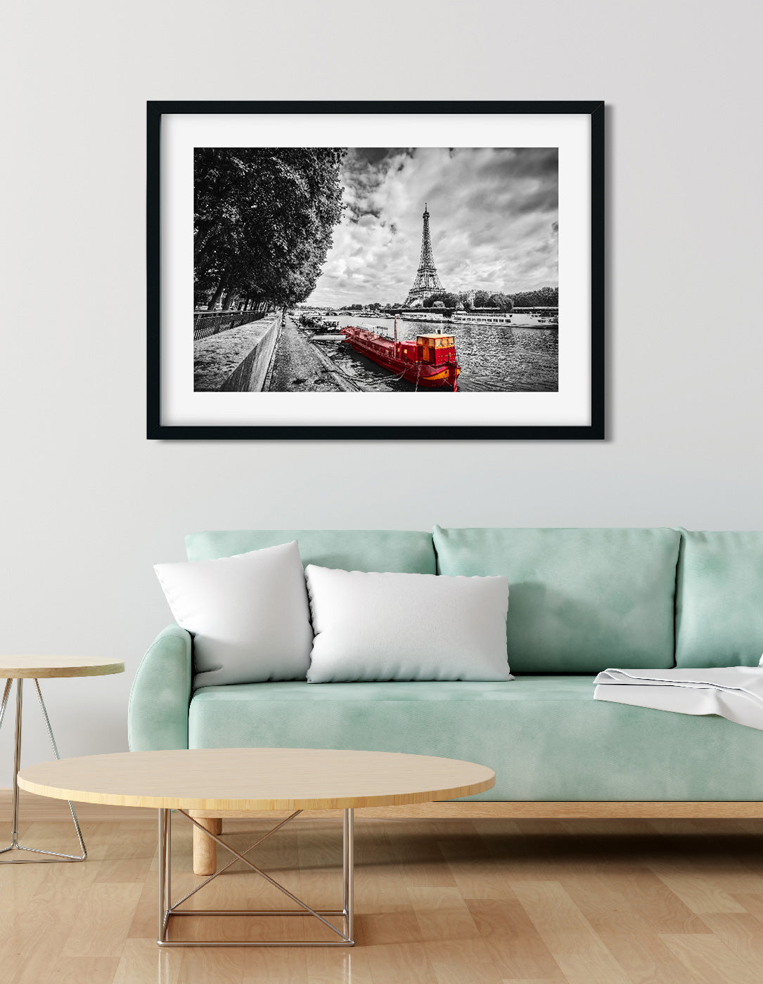 Mural Paris Eiffel Tower Painting 3 : 2 Horizontal Premium Wall Art Canvas by MeriDeewar