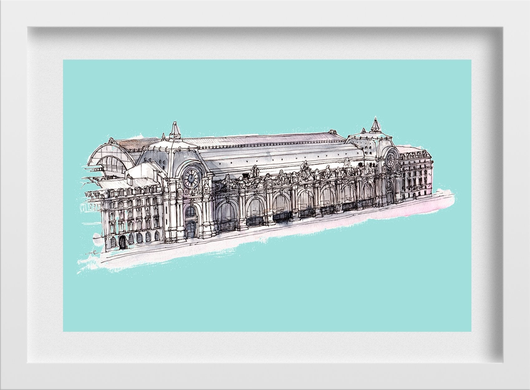 Musee d'Orsay Illustration Painting - Meri Deewar 3 : 2 Horizontal Premium Wall Art Canvas by MeriDeewar