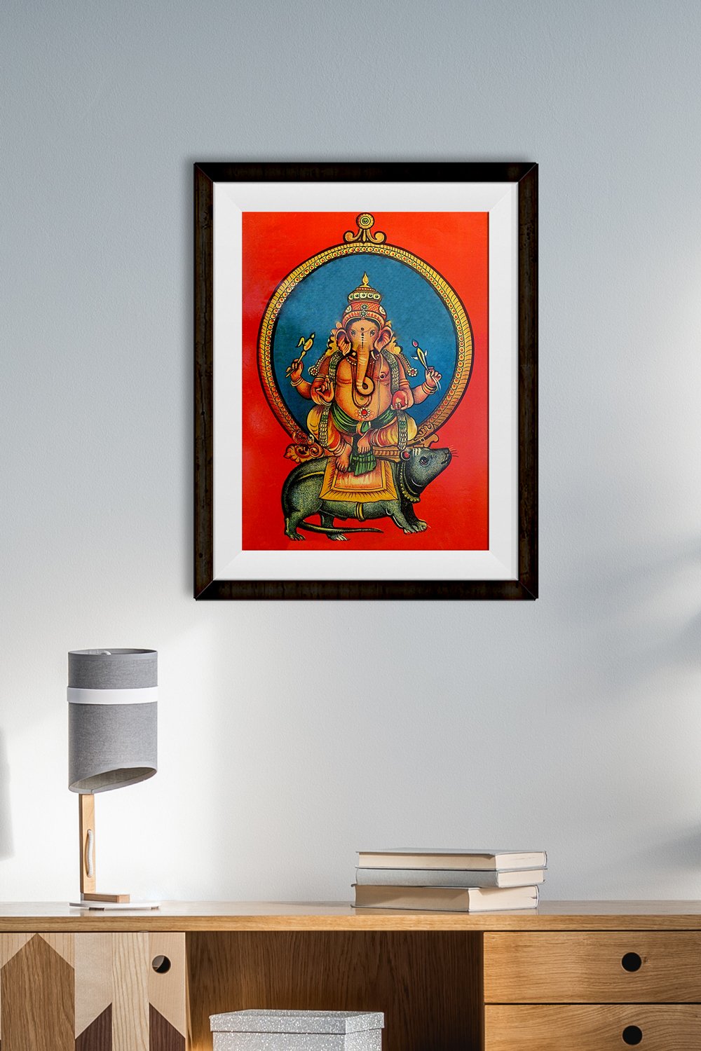Mushka Ganpati Painting - Meri Deewar 2 : 3 Vertical Premium Wall Art Canvas by MeriDeewar