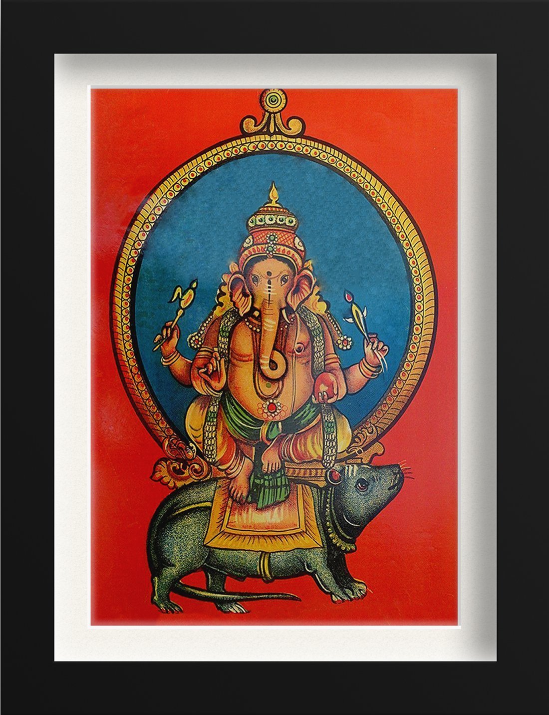 Mushka Ganpati Painting - Meri Deewar 2 : 3 Vertical Premium Wall Art Canvas by MeriDeewar