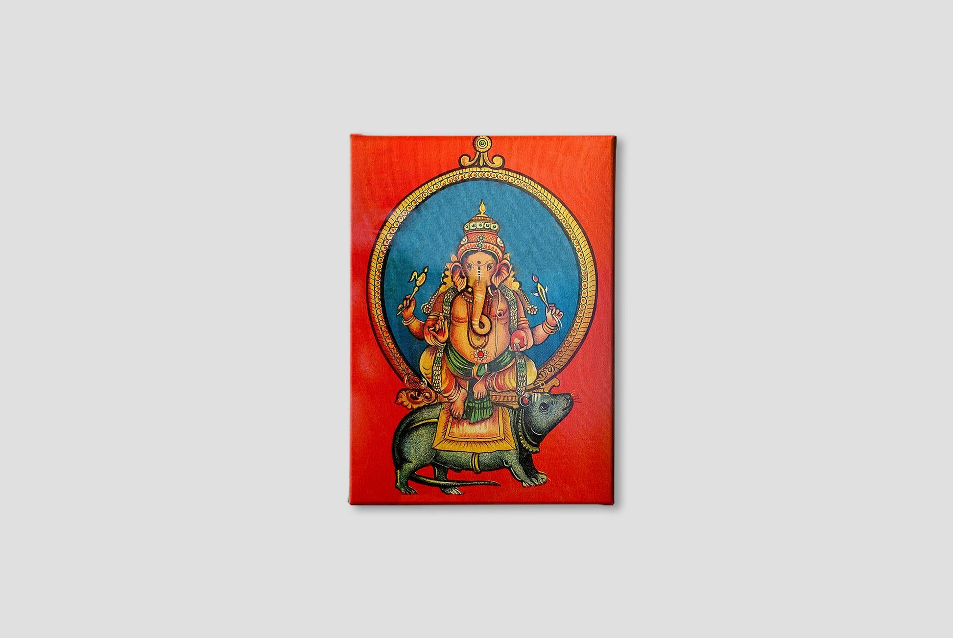 Mushka Ganpati Painting - Meri Deewar 2 : 3 Vertical Premium Wall Art Canvas by MeriDeewar