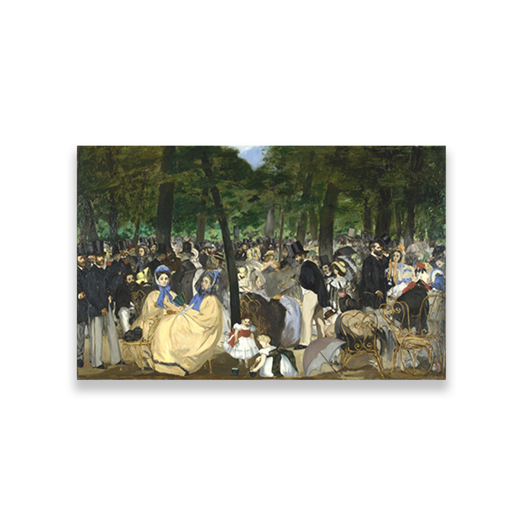 Music In The Tuileries Painting - Meri Deewar 3 : 2 Horizontal Premium Wall Art Canvas by MeriDeewar