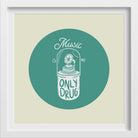Music is My Only Drug Artwork Painting - Meri Deewar 1 : 1 Square Premium Wall Art Canvas by MeriDeewar