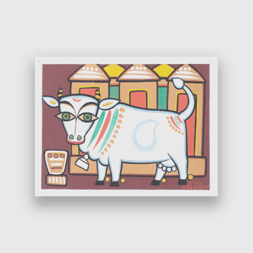 Nandi Painting 4 : 3 Horizontal Premium Wall Art Canvas by MeriDeewar