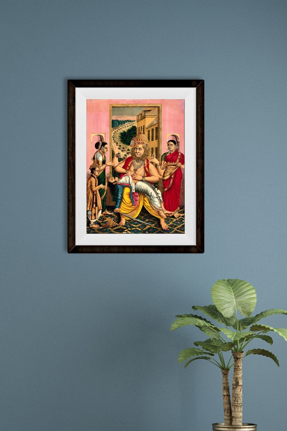 Narasiṃha Painting - Meri Deewar 3 : 4 Vertical Premium Wall Art Canvas by MeriDeewar