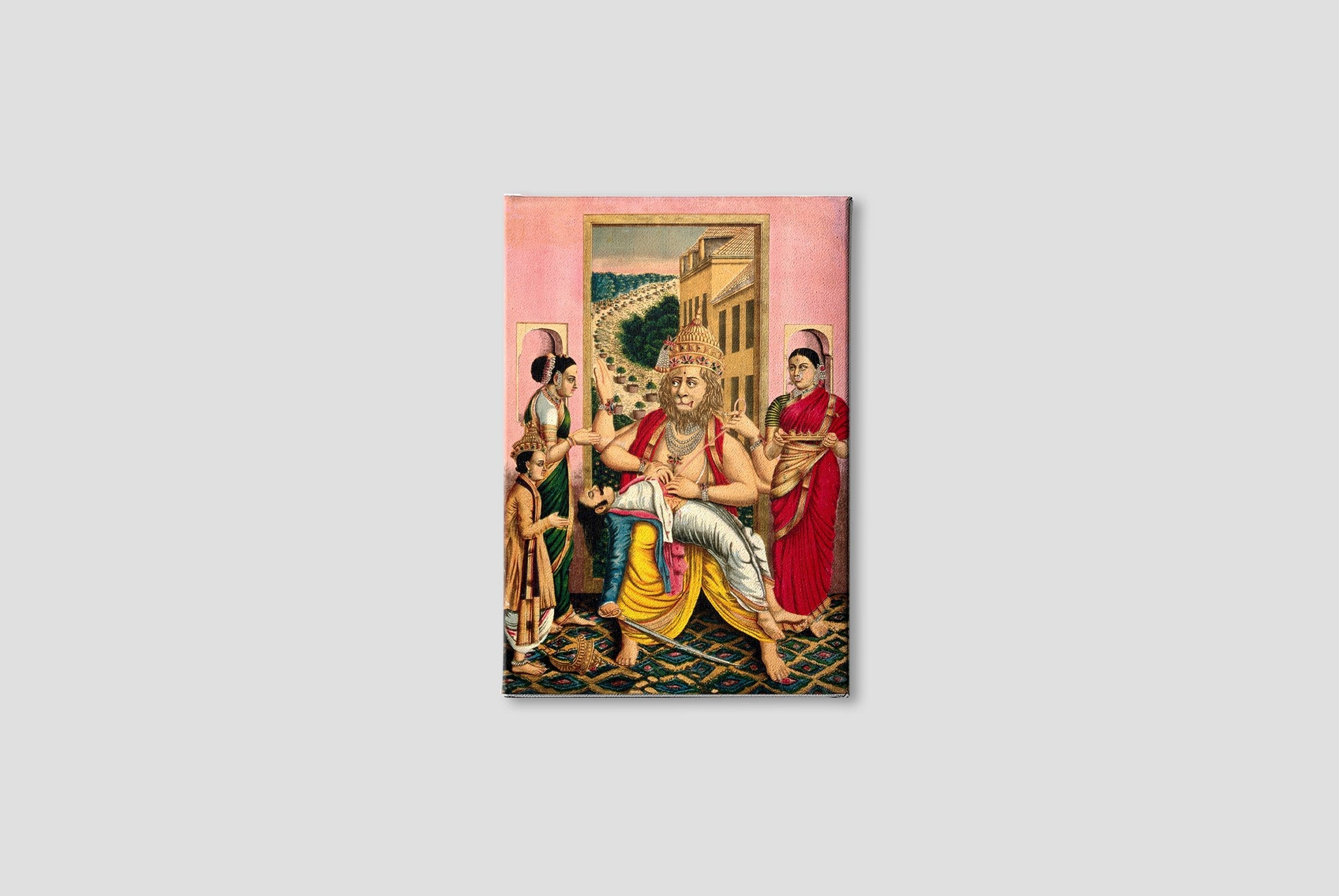 Narasiṃha Painting - Meri Deewar 3 : 4 Vertical Premium Wall Art Canvas by MeriDeewar