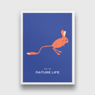 Natue Life Wildlife minimalistic Painting 3 : 4.2 Vertical Premium Wall Art Canvas by MeriDeewar