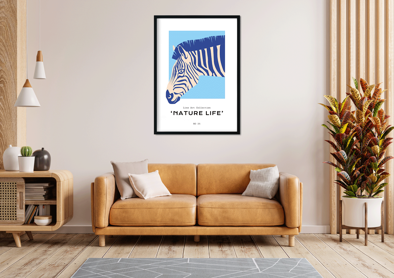 Nature life minimalistic poster Painting 3 : 4.2 Vertical Premium Wall Art Canvas by MeriDeewar