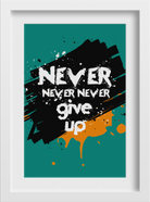 Never Give up Art - Meri Deewar 2 : 3 Vertical Premium Wall Art Canvas by MeriDeewar