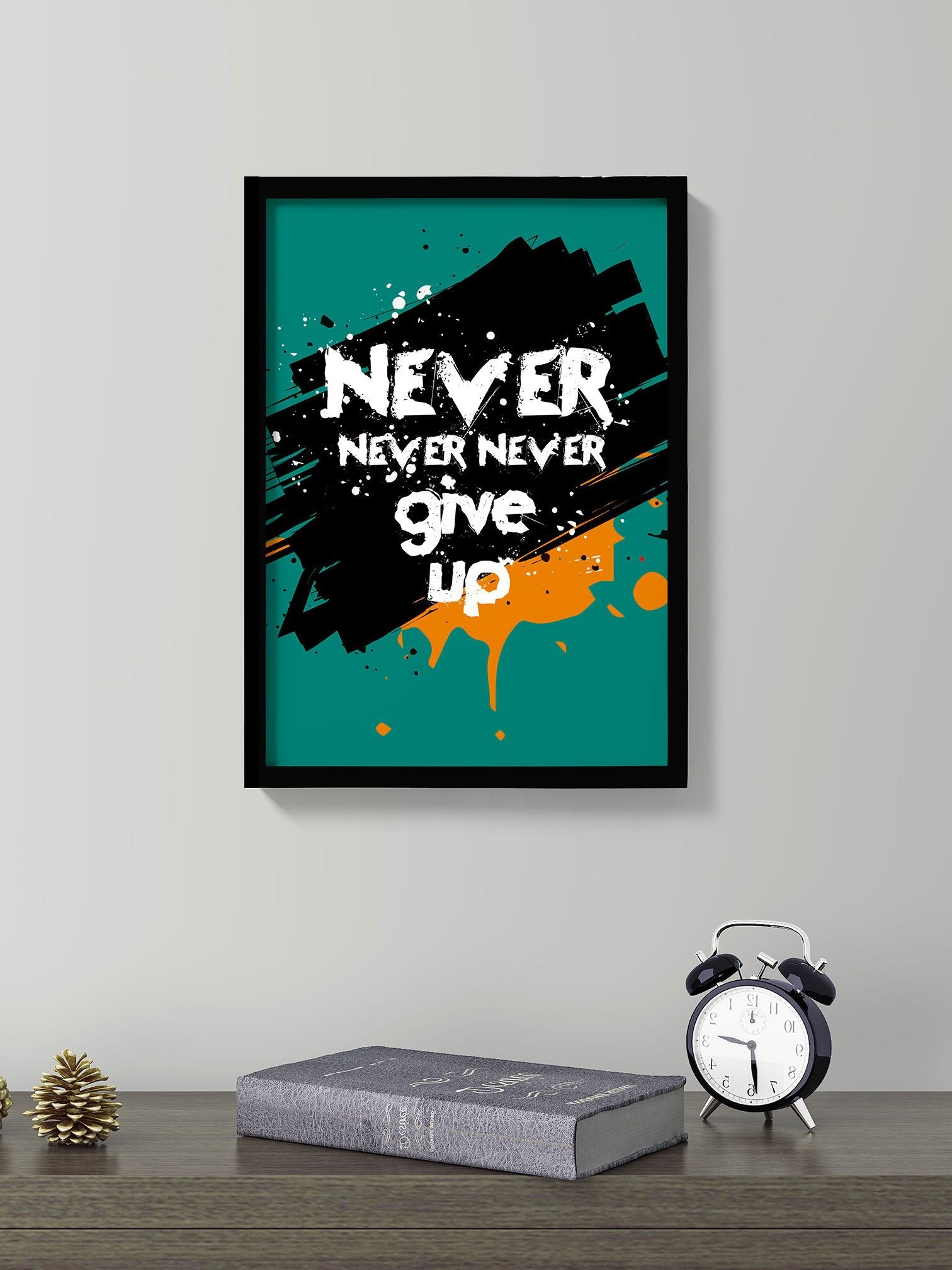 Never Give up Art - Meri Deewar 2 : 3 Vertical Premium Wall Art Canvas by MeriDeewar