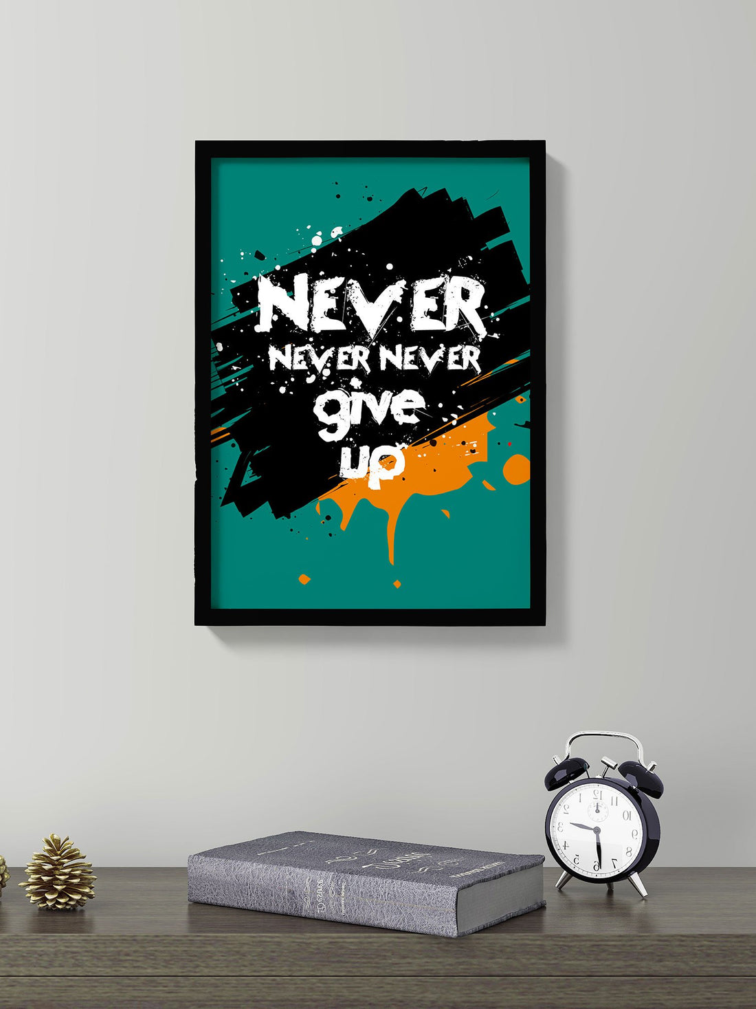 Never Give up Poster- Meri Deewar Poster A3 / Poster Premium Wall Art Canvas by MeriDeewar