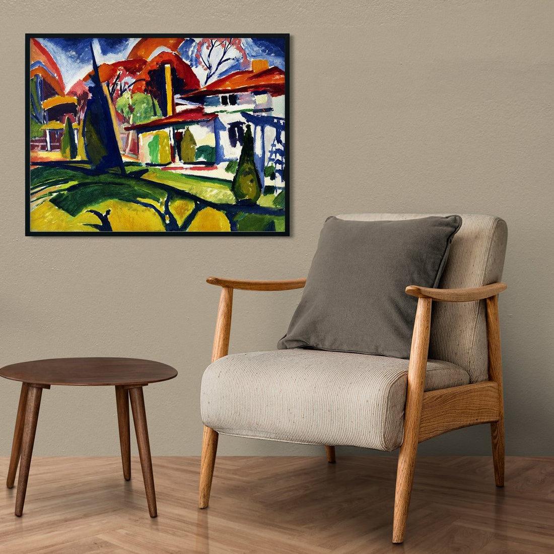 Newman's House Henry Lyman Saÿen Painting - MeriDeewar 4 : 3 Horizontal Premium Wall Art Canvas by MeriDeewar