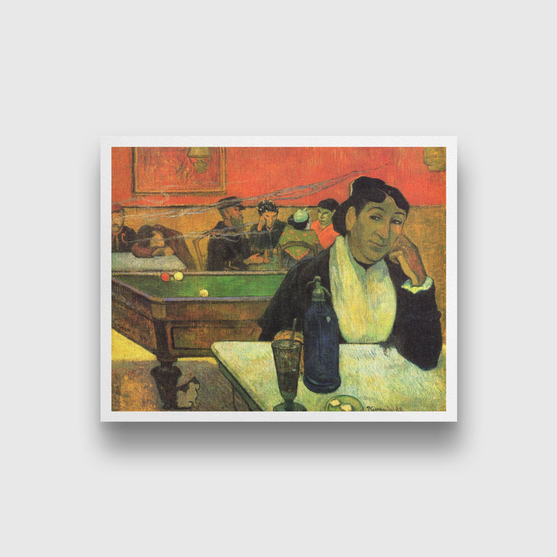 Night Cafe At Arles Painting - Meri Deewar 4 :5 Vertical Premium Wall Art Canvas by MeriDeewar