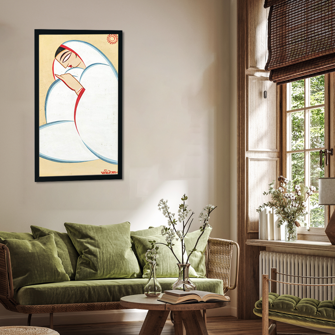 Nirmala Modern Art Painting 2 : 3 Vertical Premium Wall Art Canvas by MeriDeewar
