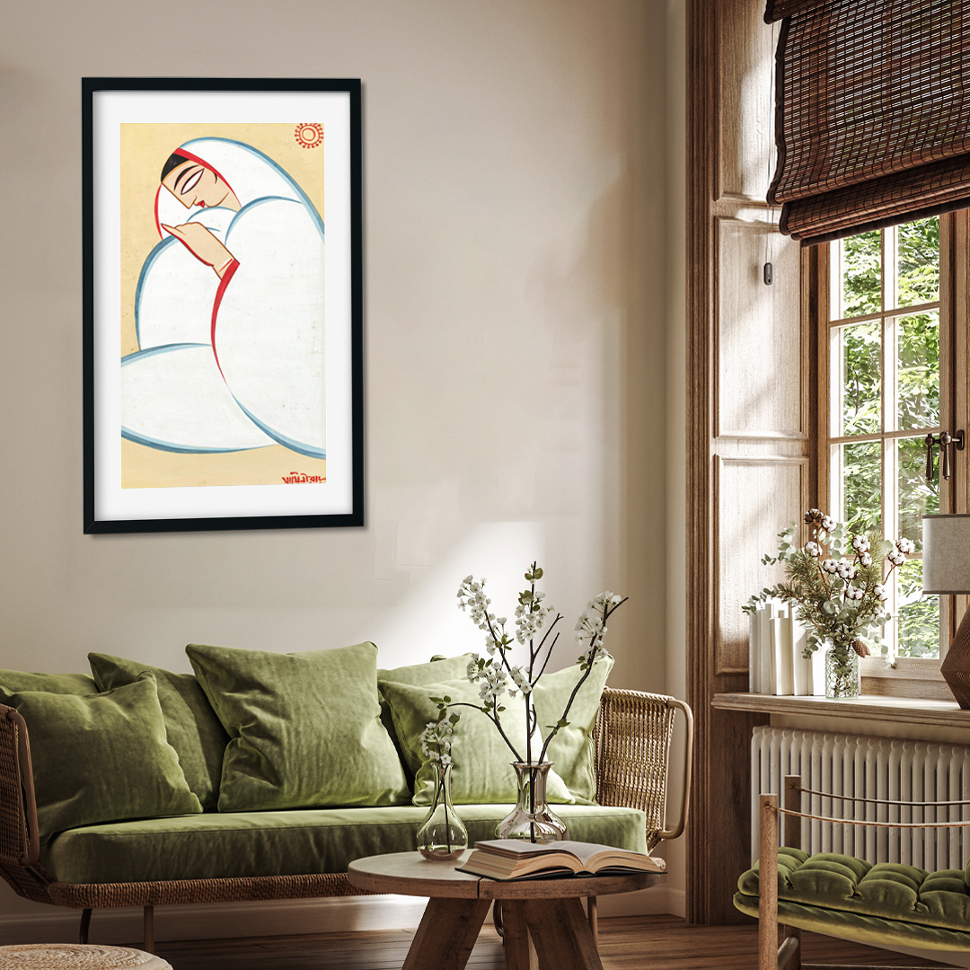 Nirmala Modern Art Painting 2 : 3 Vertical Premium Wall Art Canvas by MeriDeewar