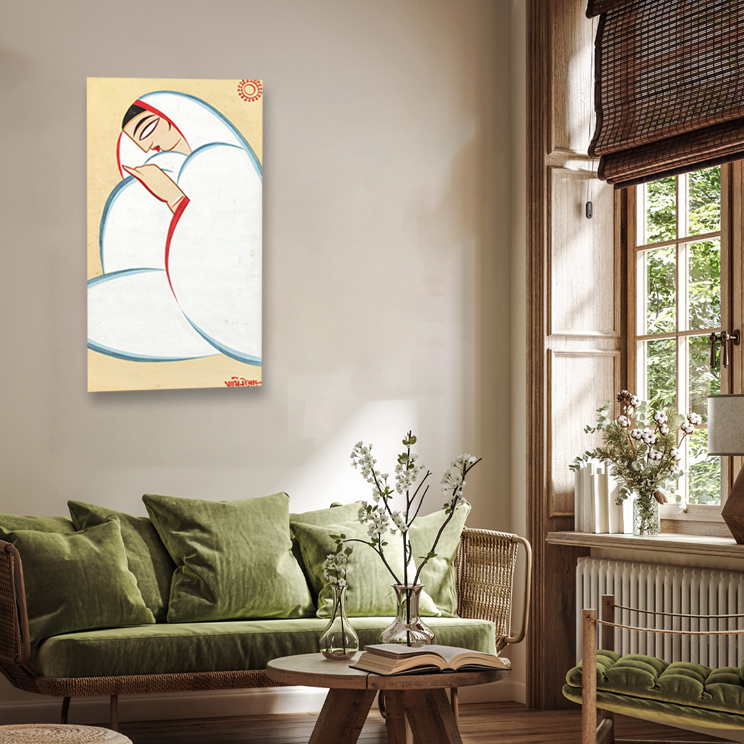 Nirmala Modern Art Painting 2 : 3 Vertical Premium Wall Art Canvas by MeriDeewar