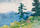 North Woods Club Adirondacks painting - Meri Deewar 3 : 2 Horizontal Premium Wall Art Canvas by MeriDeewar