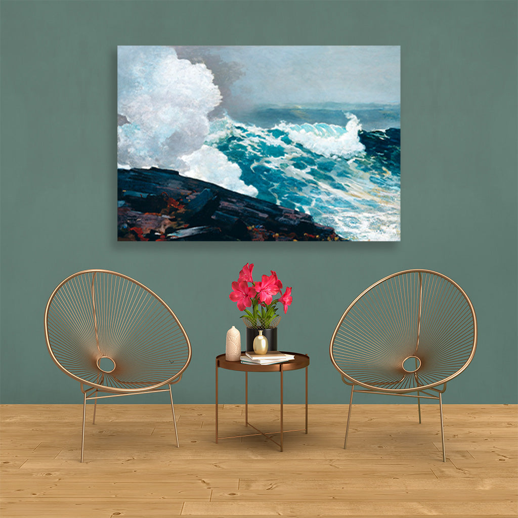 Northeaster painting - Meri Deewar 3 : 2 Horizontal Premium Wall Art Canvas by MeriDeewar