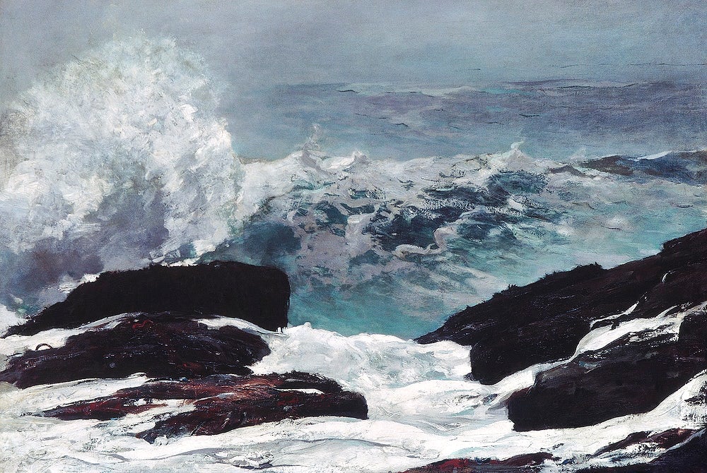 Northeaster WH painting - Meri Deewar 3 : 2 Horizontal Premium Wall Art Canvas by MeriDeewar