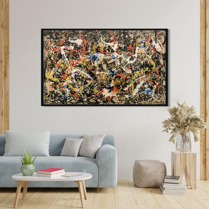 Number Painting - Meri Deewar 4 : 3 Horizontal Premium Wall Art Canvas by MeriDeewar