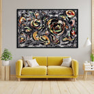 ocean Greyness Painting - Meri Deewar 3 : 2 Horizontal Premium Wall Art Canvas by MeriDeewar
