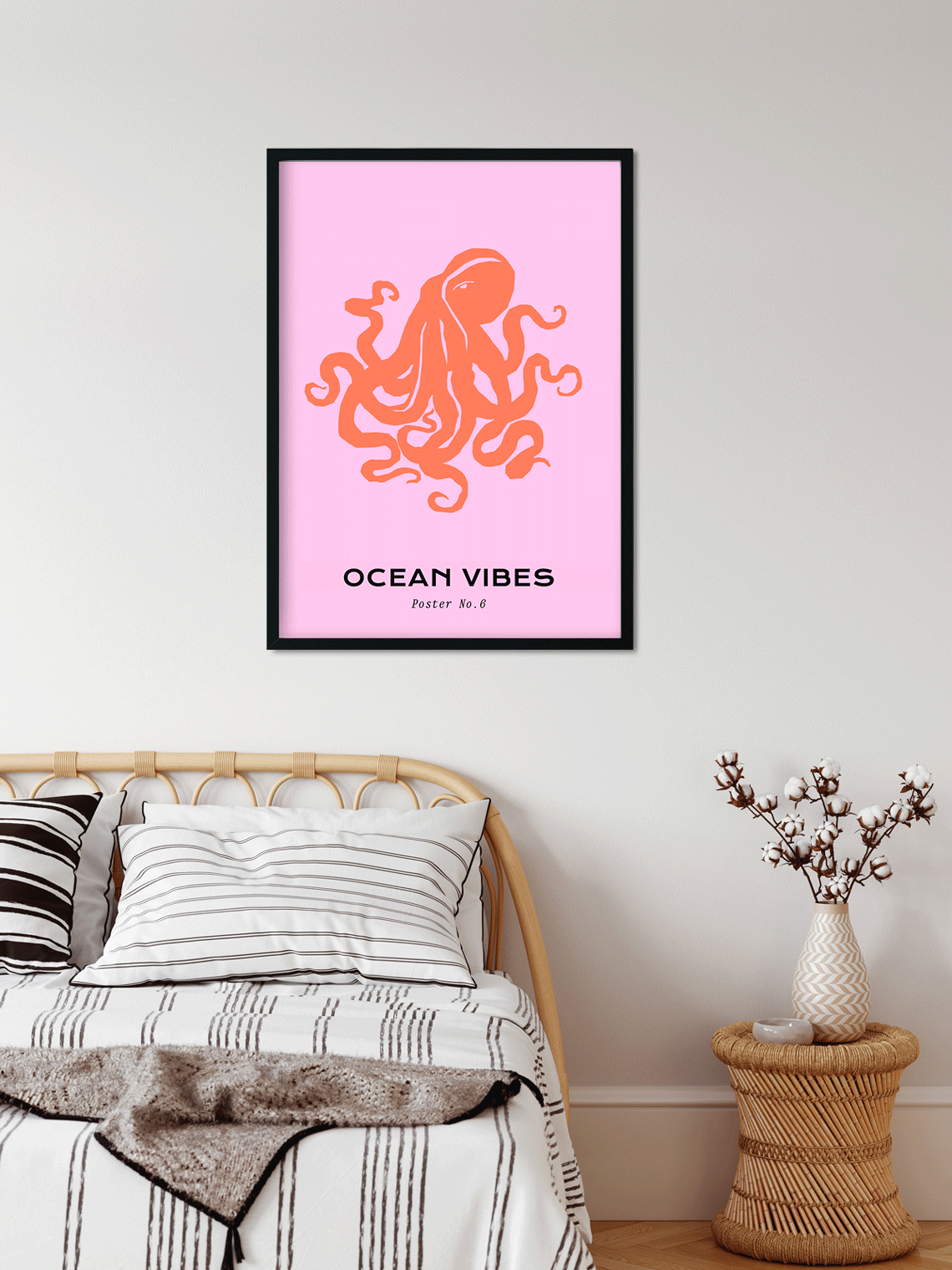Ocean Vibes minimalistic Painting 3 : 4.2 Vertical Premium Wall Art Canvas by MeriDeewar