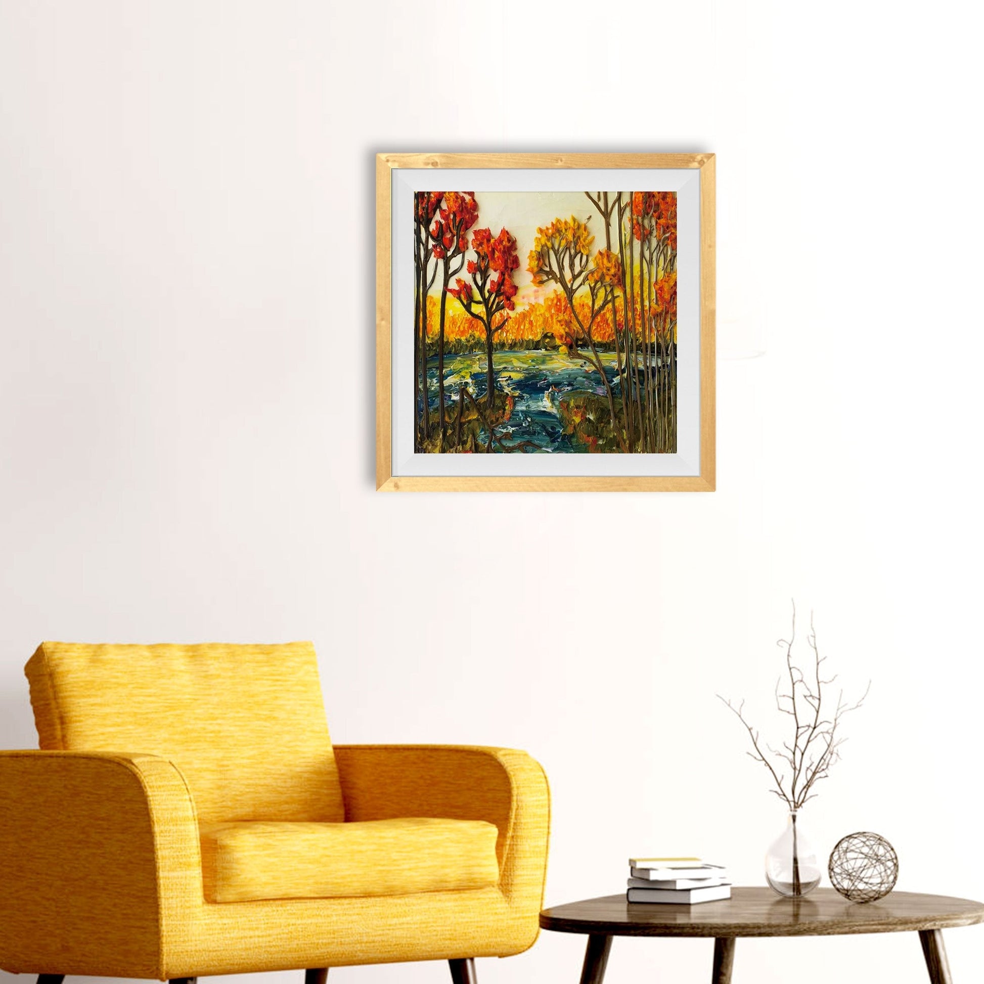 Oil Painting 2 Painting - Meri Deewar 1 : 1 Square Premium Wall Art Canvas by MeriDeewar