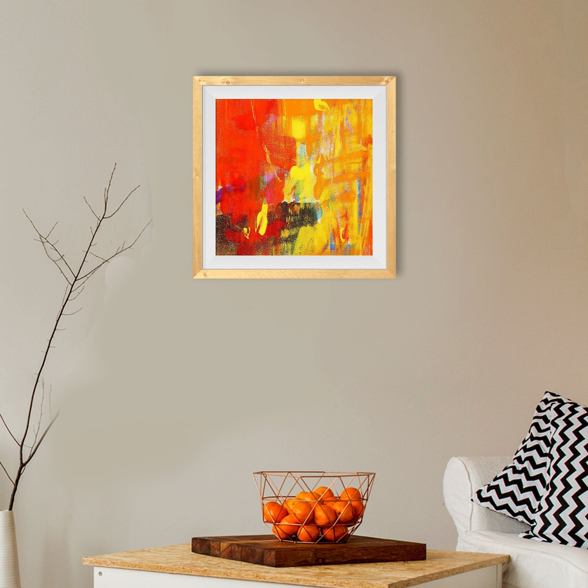 Oil Painting Painting - Meri Deewar 1 : 1 Square Premium Wall Art Canvas by MeriDeewar