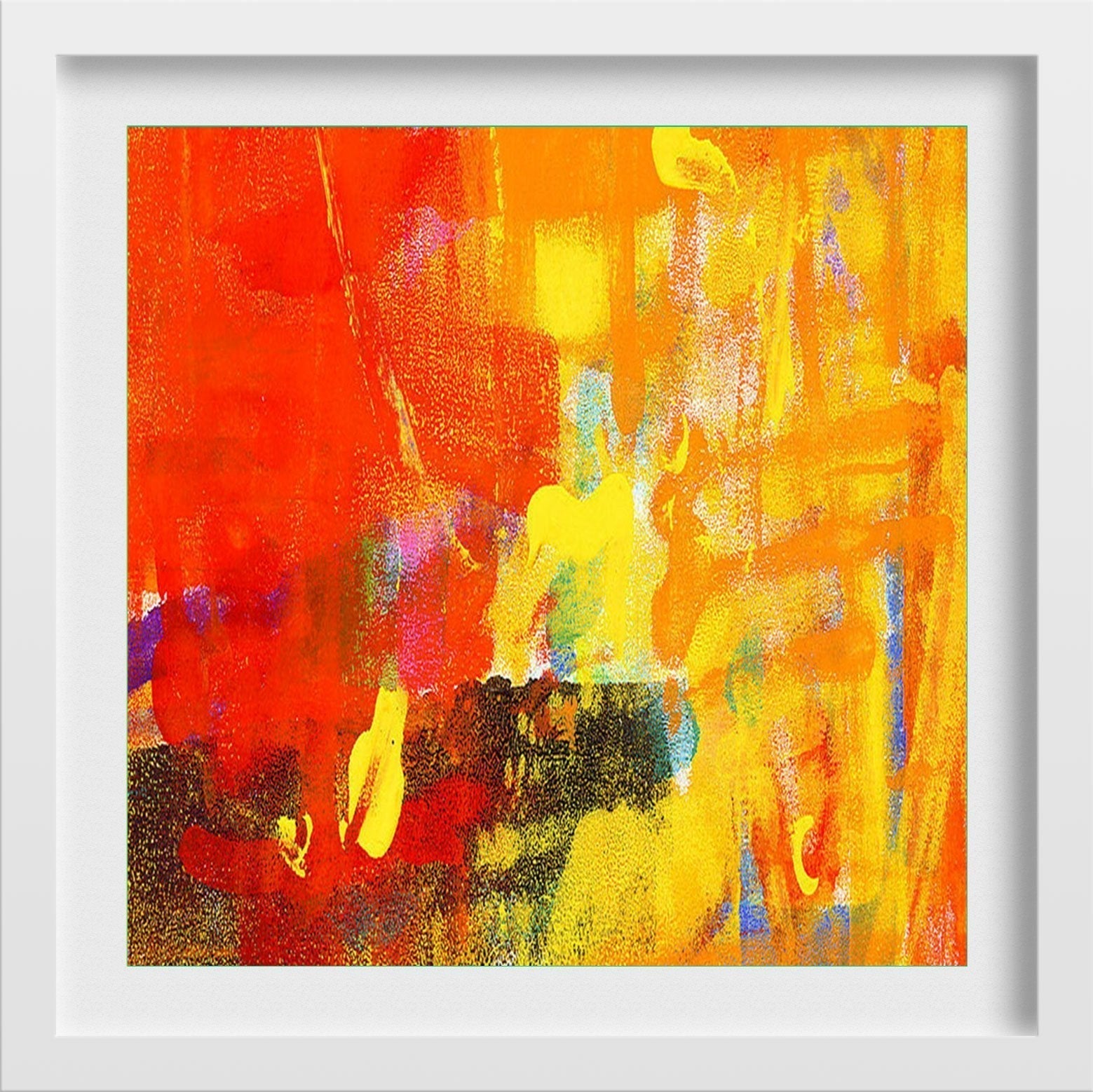 Oil Painting Painting - Meri Deewar 1 : 1 Square Premium Wall Art Canvas by MeriDeewar