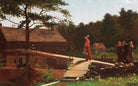 Old Mill The Morning Bell painting - Meri Deewar 3 : 2 Horizontal Premium Wall Art Canvas by MeriDeewar