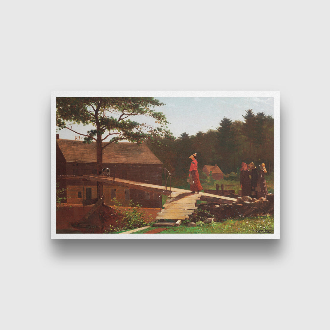 Old Mill The Morning Bell painting - Meri Deewar 3 : 2 Horizontal Premium Wall Art Canvas by MeriDeewar