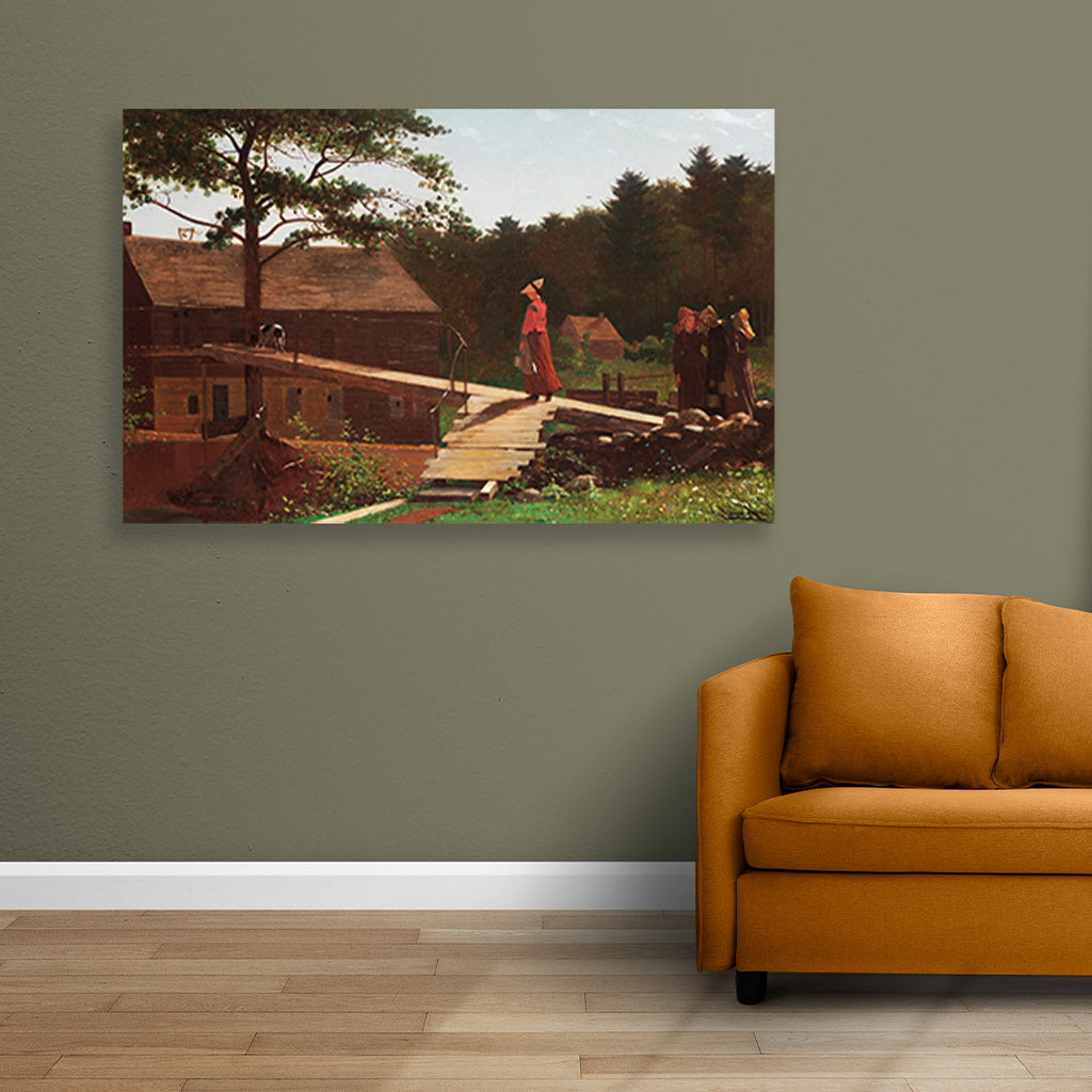 Old Mill The Morning Bell painting - Meri Deewar 3 : 2 Horizontal Premium Wall Art Canvas by MeriDeewar