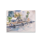 Old Ocean Fishing Boats Painting - Meri Deewar 4 : 3 Horizontal Premium Wall Art Canvas by MeriDeewar