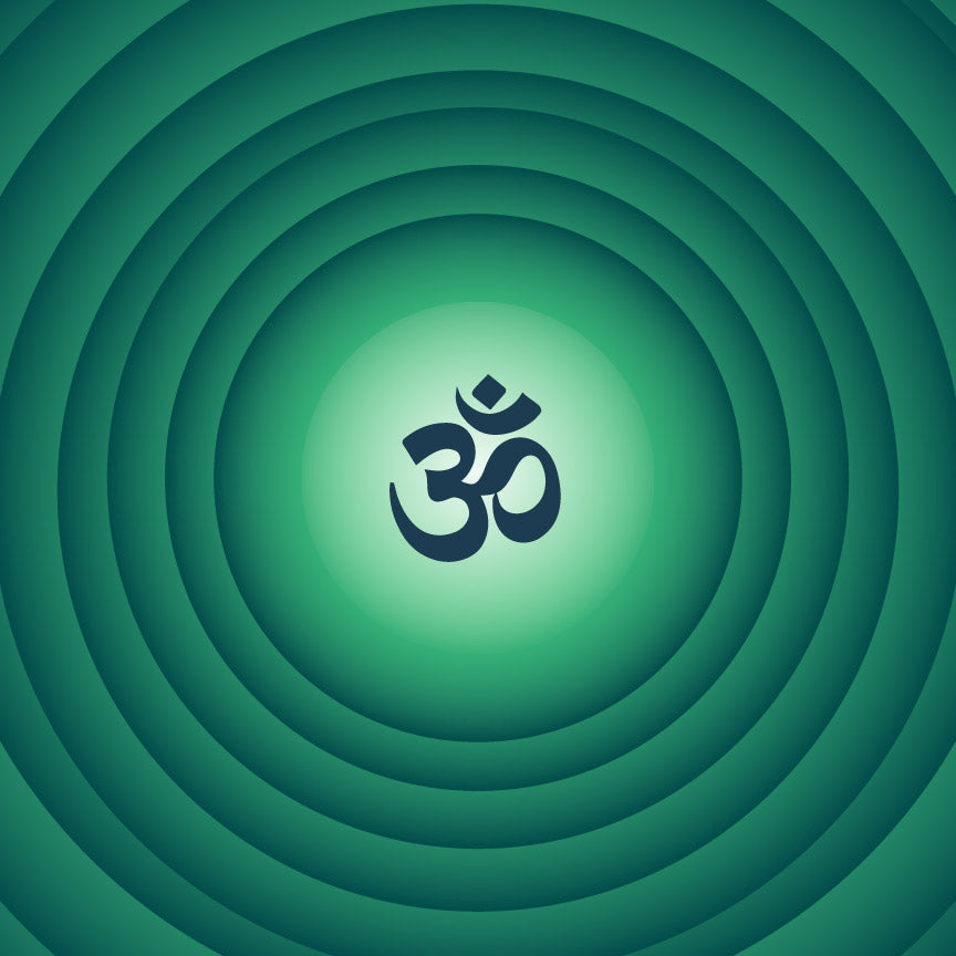 om green painting 1 : 1 Square Premium Wall Art Canvas by MeriDeewar